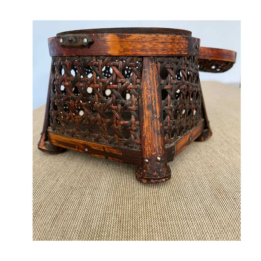 Vintage Rattan Trinket Holder